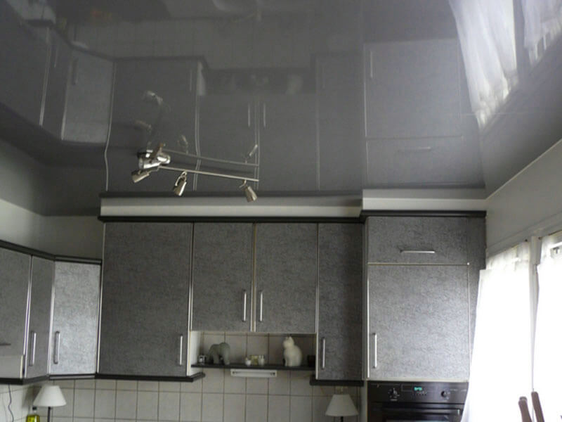 Фото Натяжна стеля металік